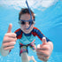 Swim Snorkel Front Mounted with Silicone Mouthpiece for Adult Swimmers Snorkeling and Diving