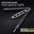 Grand Way Butterfly Trainer, Balisong Trainer for Practice, Black Dull Trick Butterfly Knives