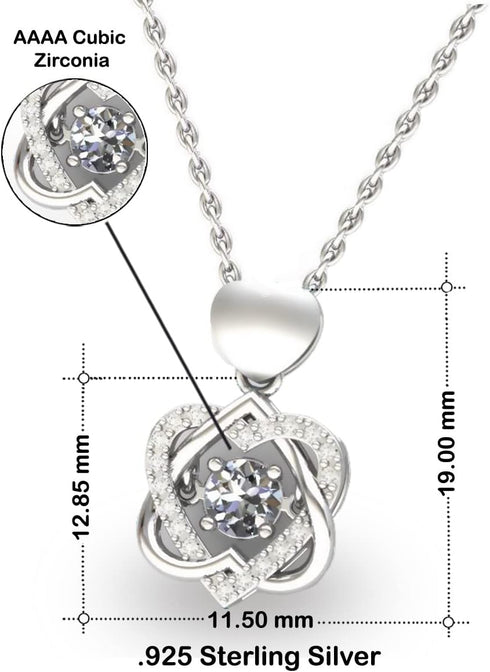 Generic Inspirational Fiancee Gifts, You're My Lobster, and I'm so Grateful to Have, Perfect Holiday Heart Knot Silver