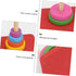 MUELODSIC Interactive Parrot Training Ring for Medium to Large Birds Wooden Tabletop Stacking Game to Enhance