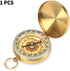 NeoLum Brass Pocket Compass with Luminous Dial, Golden Vintage Pocket Watch Style Compass, Sports Waterproof Navigation