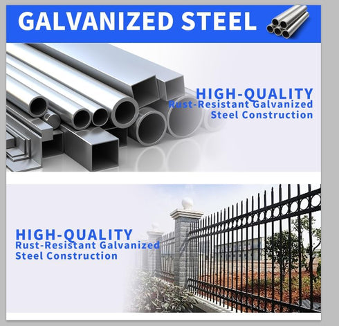 Chain Link Fence End Rail T Clamps, Panel T Clamps for 1-3/8" OD Pipe, Fence Bracket with Bolts & Nuts Included