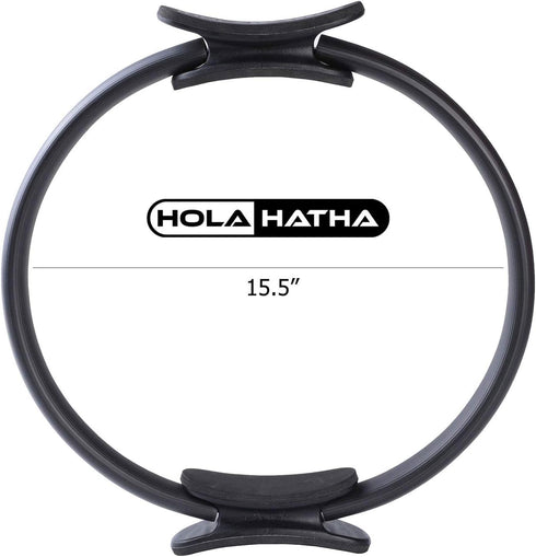 HolaHatha Pilates Ring Magic Circle for Cardio Strength Workout, Beginner and Advanced Yoga Equipment