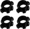 VOSAREA 4pcs Dumbbell Bar Nut, Spin Screw Clamp for Fitness Equipment Accessories
