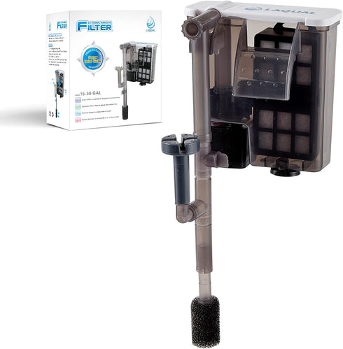 Aquarium Filter with Surface Skimmer, 15-30 Gallon Small Fish Tank Filter, Quiet & Efficient Waterfall Design