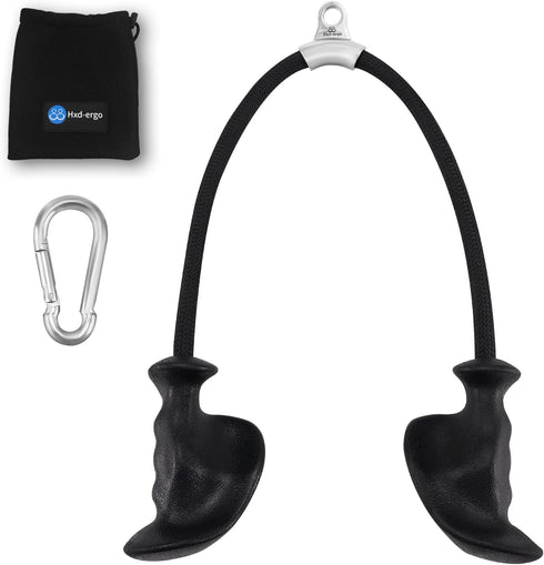 Tricep Rope with Ergonomic Handles - 36 Inch Tricep Pull Down Rope for Cable Machine, Pulley System, Gym Attachment