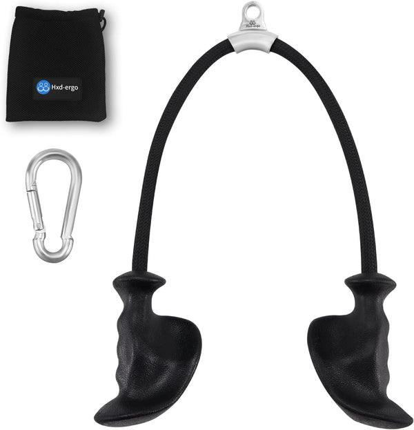 Tricep Rope with Ergonomic Handles - 36 Inch Tricep Pull Down Rope for Cable Machine, Pulley System, Gym Attachment
