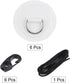 PATIKIL D-Ring Patch - Stainless Steel D-Ring PVC Patch Pad with Elastic Cords and Hooks for Inflatable Boat Paddle
