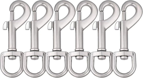Dog Leash Snap Clip Clasp Swivel Heavy Duty Pet Leashes Clips Key Chain 3 Inch 6 PCS for Linking Pet Collar