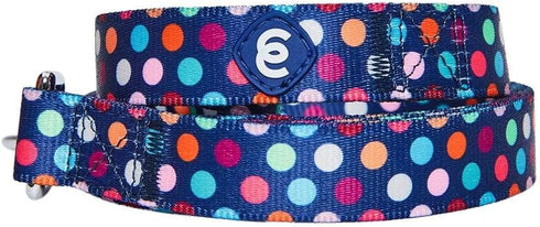 Blueberry Pet Essentials Rainbow Polka Dots Dog Leash, 4 ft x 1", Large
