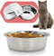 2pcs Stainless Steel Dog Bowls: Hammered Thickened Metal Feeding or Water Bowls for Small/Medium/Large Dogs & Cats
