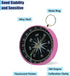Rovella 2 Pocket Compass, Pieces Mini Compass with Key Ring, Suitable for Hiking Survival, Mountaineering Camping