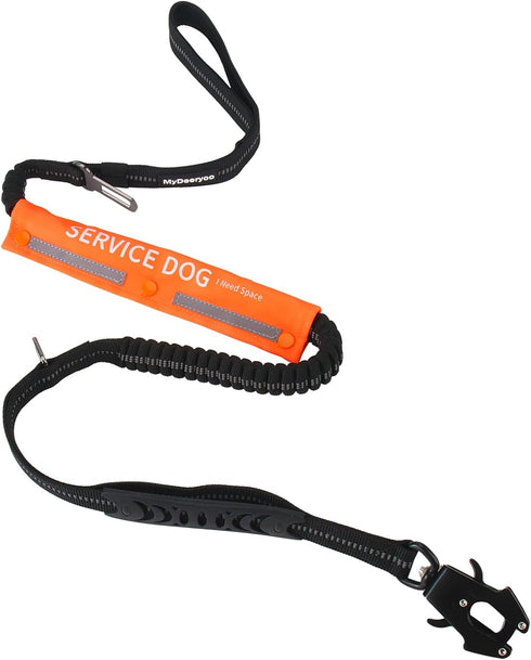 Service Dog Leash Sleeve, "I Need Space" Dog Leash Wrap for Training, Highly Visible Rope Wrap