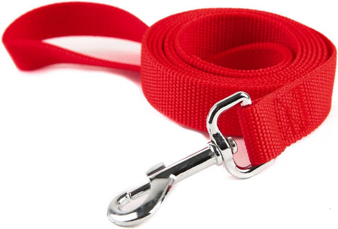 Strong Nylon Dog Leash for Medium Large Dogs, 10 feet Long and 1 inch Wide for Walking, Training, Exploring