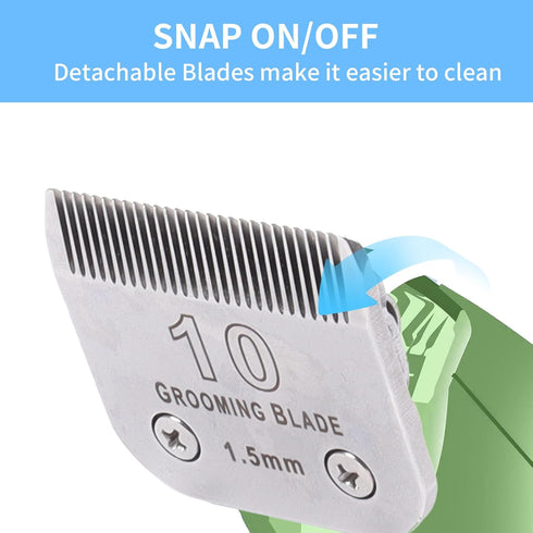 MEMIRY 4FC+5FC+7FC A5, KM10 (3 Packs) Size Detachable Dog Grooming Blades, Compatible with Andis, Oster Wahl Series