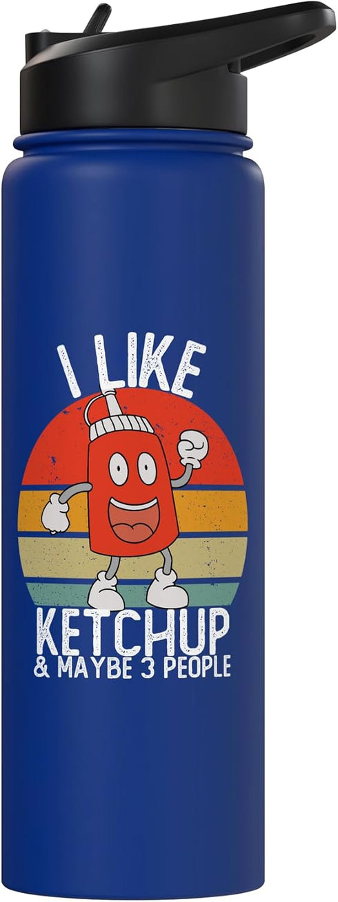 Ketchup Costume Kids I Wonder If Ketchup Loves Me 3 I Like Ketchup & Maybe people Tshirt Youth Funny ketchup Stainless