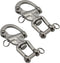 NRC&XRC Pair Jaw Swivel Snap Shackle, 316 Stainless Steel for Sailboat Spinnaker Halyard
