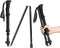Travel Folding Trekking Hiking Pole with Carrying Case, Adjustable Collapsible Cane for Women Men Hikers Gift, Black