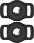 Airtag Dog Collar Holder: 2 Pack Soft Silicone Holder for Pet Dogs Cats Collar, Sturdy Protective Case, Compatible with
