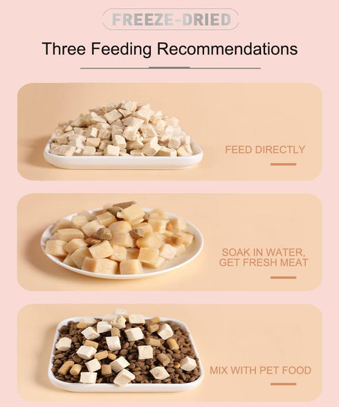 Freeze Dried Chicken Cat & Dog Treats – 8OZ Chicken Meat - High Protein, Bite-Sized Training Snacks