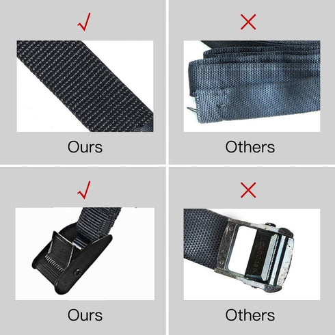 Premium Lashing Strap Short 1" x 6.5 ft, Heavy Duty Cam Buckle Tie Down Straps for Motorcycle, Cargo, Trailer