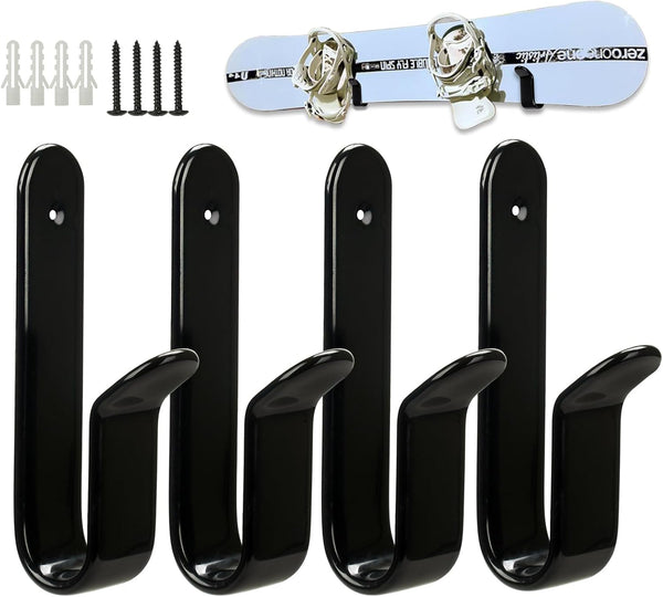 Horizontal Snowboard Wall Mount Clips, Snowboard Display Stand for Room and Garage