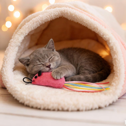 KuuGuu 10 PCS Floppy Fish Cat Toy Filled Soft Plush Pink Fish Mice Flopping Chew Cat Toys Interactive Catnip Toys Wand