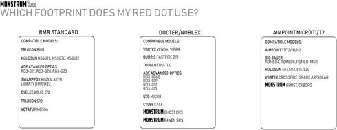 Monstrum Low Profile Piggyback Red Dot Ring Mount for Rifle Scopes | 30 mm | Venom, FastFire, Docter Footprint by Monstrum
