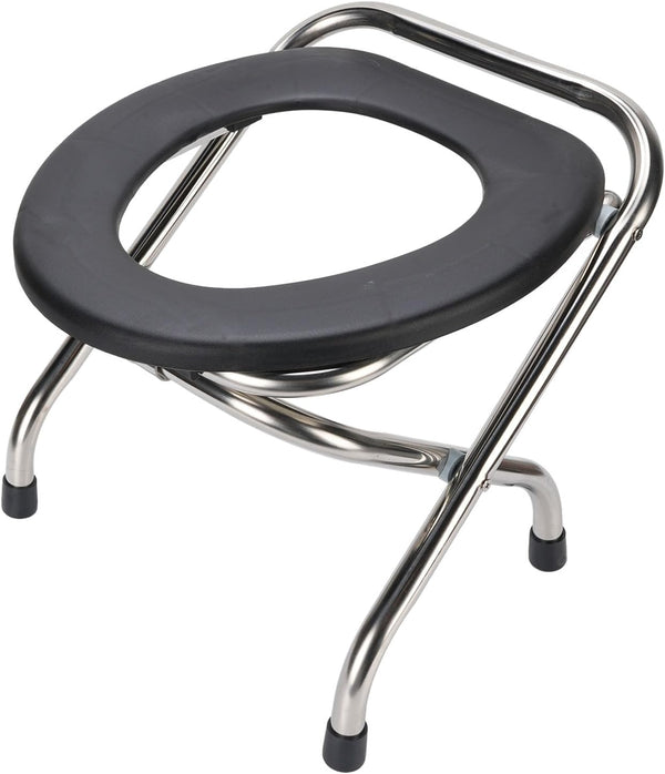 NOENNULL Portable Toilet for Camping, Stainless Steel Foldable Camp Toilet, Portable Camping Toilet
