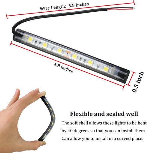 Boaton Boat Navigation Lights, Super Bright Bow Lights For Night Fishing, No Drilling Adhesive Install For Pontoon