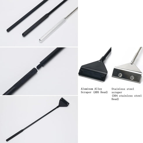 Aluminum Alloy Algae Scraper | Lightweight Aquarium Cleaning Tool with Adjustable Length & Long Telescopic Handle