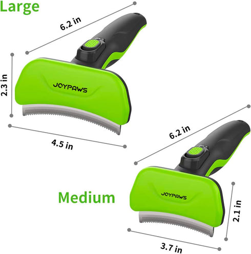 Pet Grooming Brush for Dogs and Cats, Green, Reduces Shedding by Up to 95%, Self-Cleaning for Medium Dogs & Cats