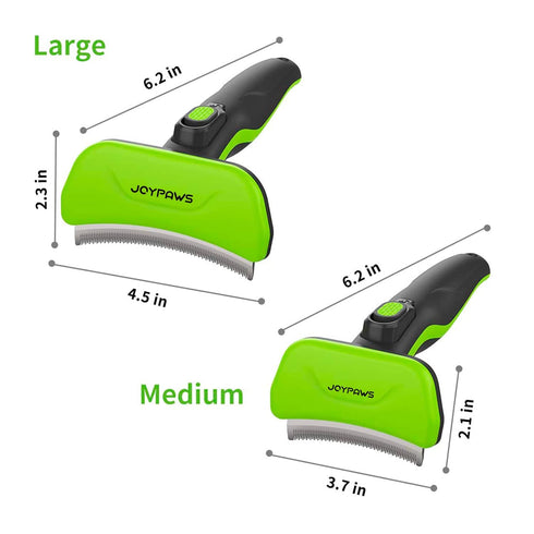 Pet Grooming Brush for Dogs and Cats, Self-Cleaning Undercoat Deshedding Tool, Green Hair Brush