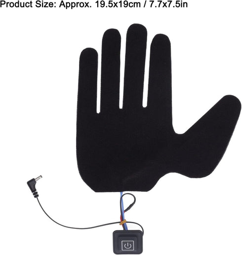 Heated Glove Liner, Electric Glove Pad with 3 Adjustable Gears for Skiing and Cycling