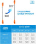 OCEANBROAD Adjustable Fishing Kayak Paddle, 94in/240cm-102in/260cm Aluminum Alloy Shaft with Paddle Leash