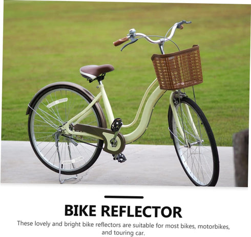 Kisangel 10pcs Bicycle Reflector - White Wheel Reflectors for Night Riding Accessories