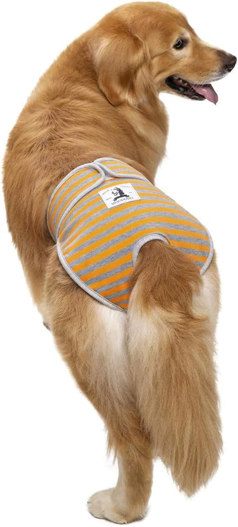 3 Pack Reusable Dog Diapers for Female Large Medium Breed, Adjustable Waistline for Heat, Incontinence, Washable