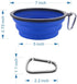 Large Collapsible Dog Bowls, 34oz Travel Water Food Bowls, Portable Foldable Dishes with Carabiner Clip, 2 Pack