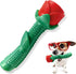 Blingbrione Dog Chew Toys for Large Breed Aggressive Chewers, Durable Rose Rubber Teething Toys for Small/Medium Dogs,