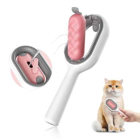 Cat Brush with Water Tank, Pet Hair Removal Comb Slicker Brush for Dogs Cats Grooming Tool