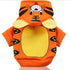 SEIS Halloween Cartoon Dog Hoodies with Hat, Funny Pet Suit with Tiger, Dinosaur, Duck & Pumpkin Design for Small Dogs