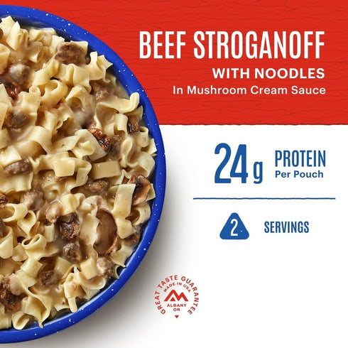 Mountain House Beef Stroganoff with Noodles, Freeze Dried Camping Food, 2 Servings