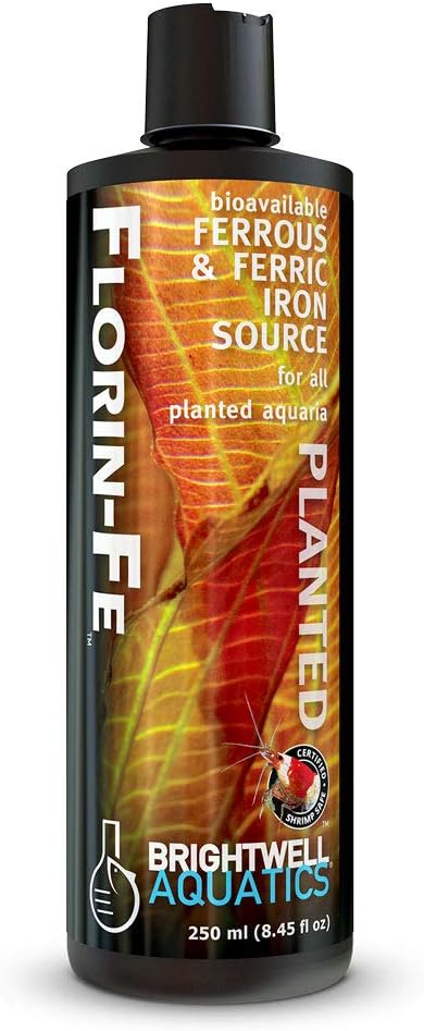 Brightwell Aquatics Florin Fe, Bioavailable Ferrous & Ferric Iron Source for Planted Aquariums, 250-ml