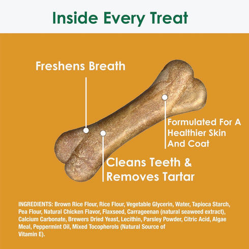 Bonies Natural Skin & Coat Formula Large-Sized Single Bone - Promote Silky Coat & Healthy Skin, Healthy Teeth & Fresh Breath, Low Calories - Chicken Flavor, 5 Bones