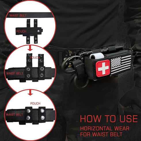 Upgrade 1000D Heavy Duty Tactical Molle Tourniquet Holder, Laser Cut Molle Pouch for Tourniquet