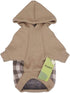 Fitwarm Knitted Pet Clothes, Dog Sweater Hoodie Sweatshirts Pullover for Cats and Dogs in Khaki (Large)