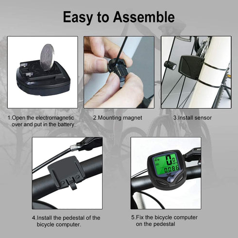 YS Wireless Waterproof Bicycle Speedometer & Odometer with LCD Display