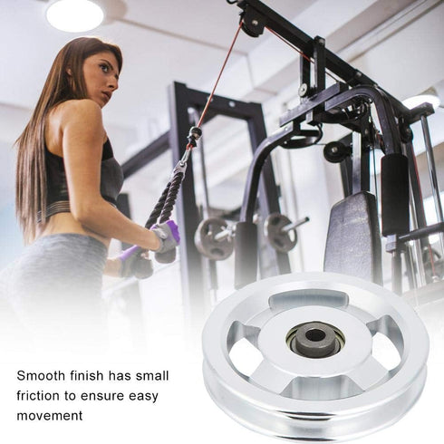 Fitness Pulley Wheel, Aluminium Alloy Home Gym Exercise Strength Training Equipment