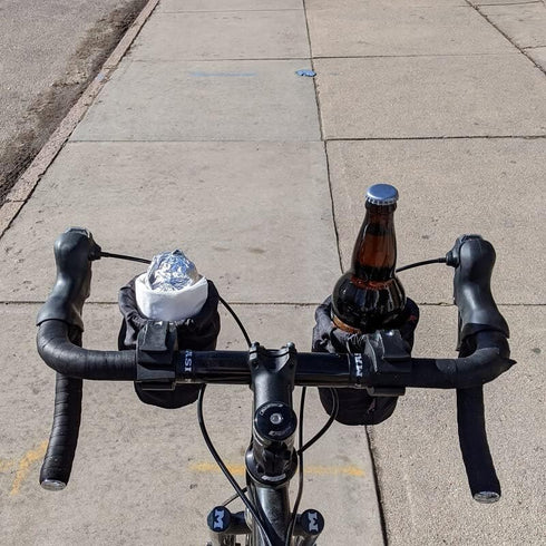 Shock-Absorbing Bike Cup Holder (Influencer Blue Diamond) | Fits All Handlebars, Adjustable for Any Size Drink