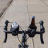 Shock-Absorbing Bike Cup Holder (Influencer Blue Diamond) | Fits All Handlebars, Adjustable for Any Size Drink
